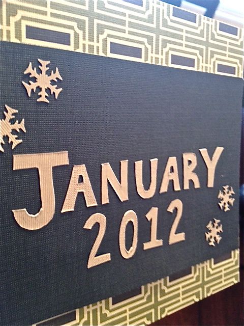 DIY January 2012 calendar