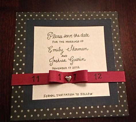 save the date card DIY 